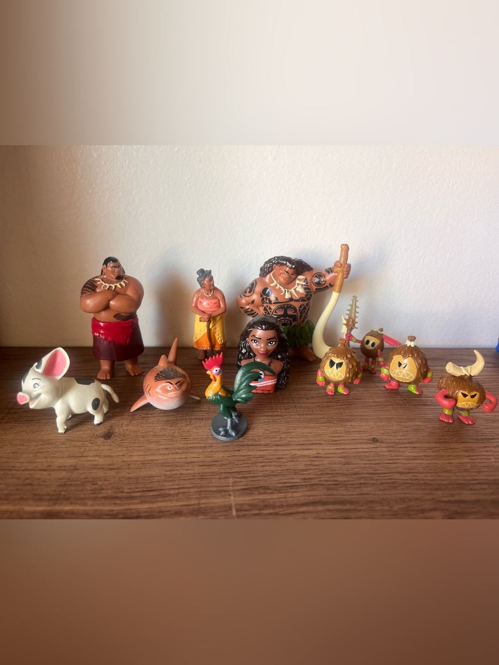 Moana Character Toy Set figurines or cake cupcake toppers